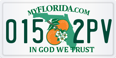 FL license plate 0152PV