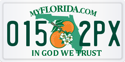 FL license plate 0152PX