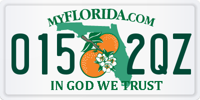 FL license plate 0152QZ