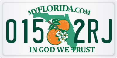 FL license plate 0152RJ