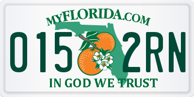 FL license plate 0152RN