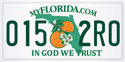 FL license plate 0152RO