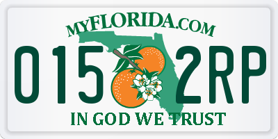 FL license plate 0152RP