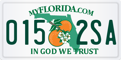 FL license plate 0152SA