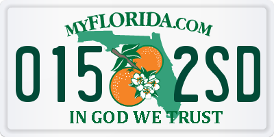 FL license plate 0152SD