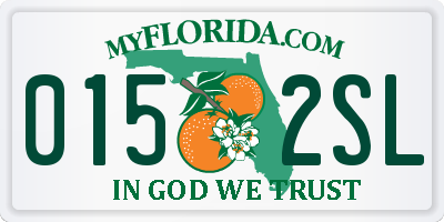 FL license plate 0152SL