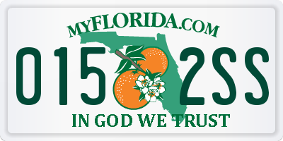 FL license plate 0152SS