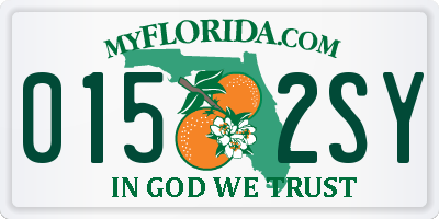 FL license plate 0152SY