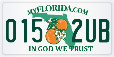 FL license plate 0152UB