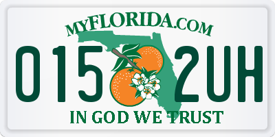 FL license plate 0152UH