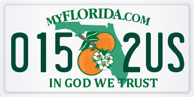 FL license plate 0152US