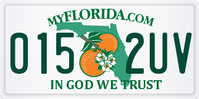 FL license plate 0152UV