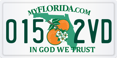FL license plate 0152VD