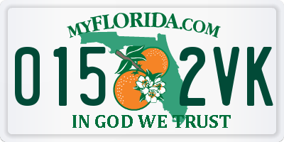 FL license plate 0152VK