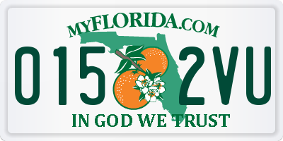 FL license plate 0152VU