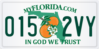 FL license plate 0152VY