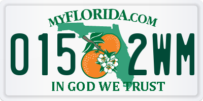 FL license plate 0152WM