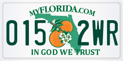 FL license plate 0152WR