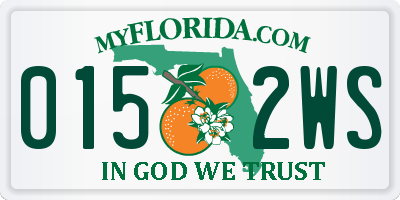FL license plate 0152WS
