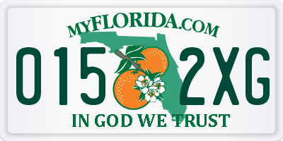 FL license plate 0152XG