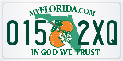 FL license plate 0152XQ