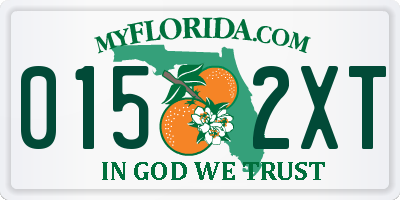 FL license plate 0152XT