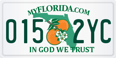 FL license plate 0152YC