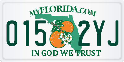 FL license plate 0152YJ
