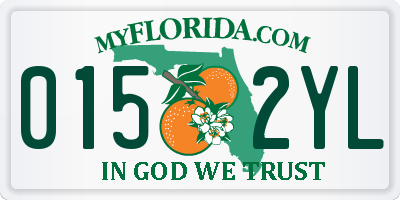 FL license plate 0152YL
