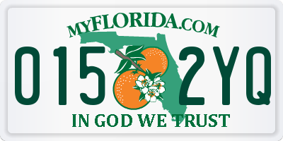 FL license plate 0152YQ