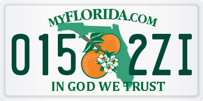 FL license plate 0152ZI
