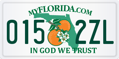 FL license plate 0152ZL