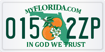 FL license plate 0152ZP