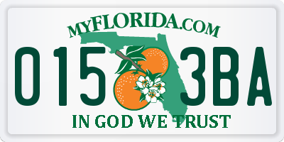 FL license plate 0153BA