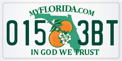 FL license plate 0153BT