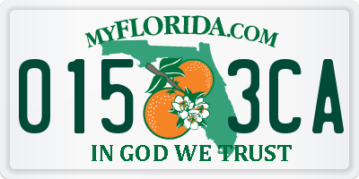 FL license plate 0153CA
