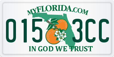 FL license plate 0153CC