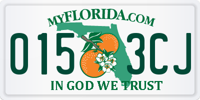FL license plate 0153CJ