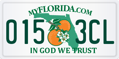 FL license plate 0153CL