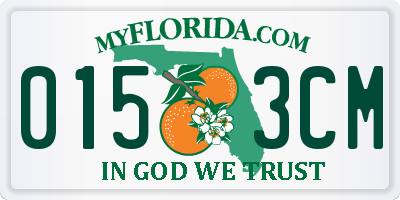 FL license plate 0153CM