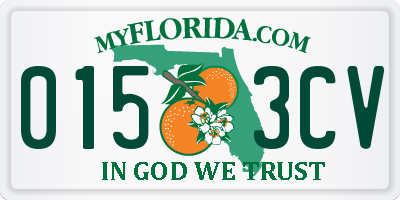 FL license plate 0153CV