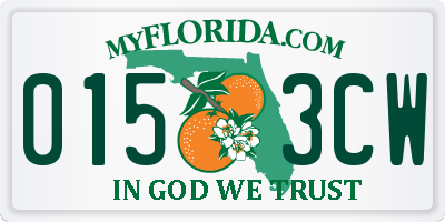 FL license plate 0153CW