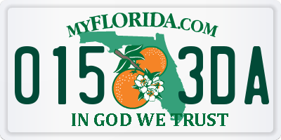 FL license plate 0153DA