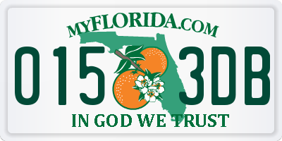 FL license plate 0153DB