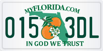 FL license plate 0153DL