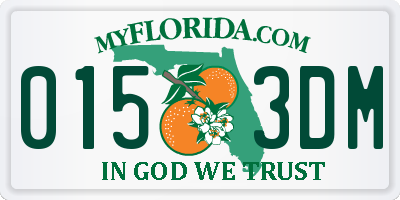 FL license plate 0153DM