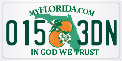 FL license plate 0153DN