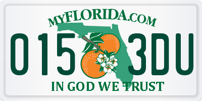 FL license plate 0153DU