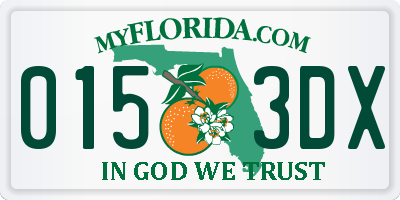 FL license plate 0153DX