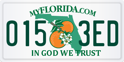 FL license plate 0153ED